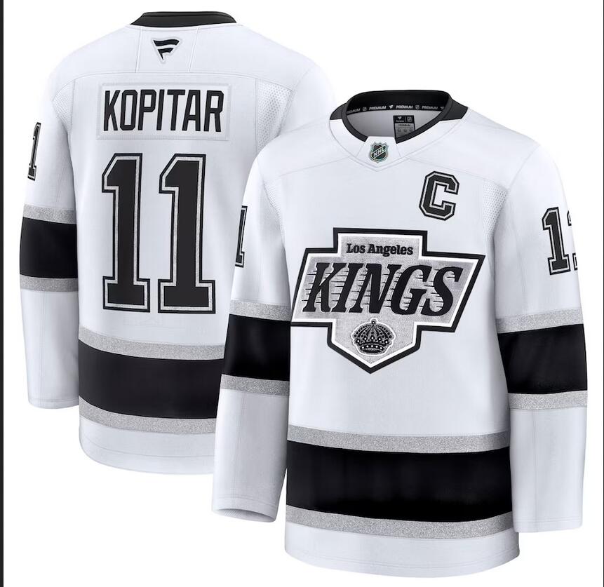 Men Los Angeles Kings Anze Kopitar Fanatics white Home Premium 2024 Nike NHL Jersey